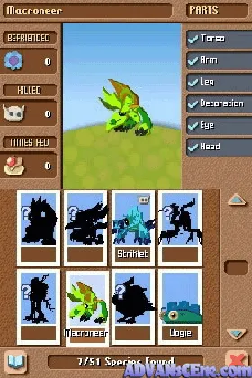 Spore Creatures (USA) (En,Fr,De,Es,It,Nl) screen shot game playing